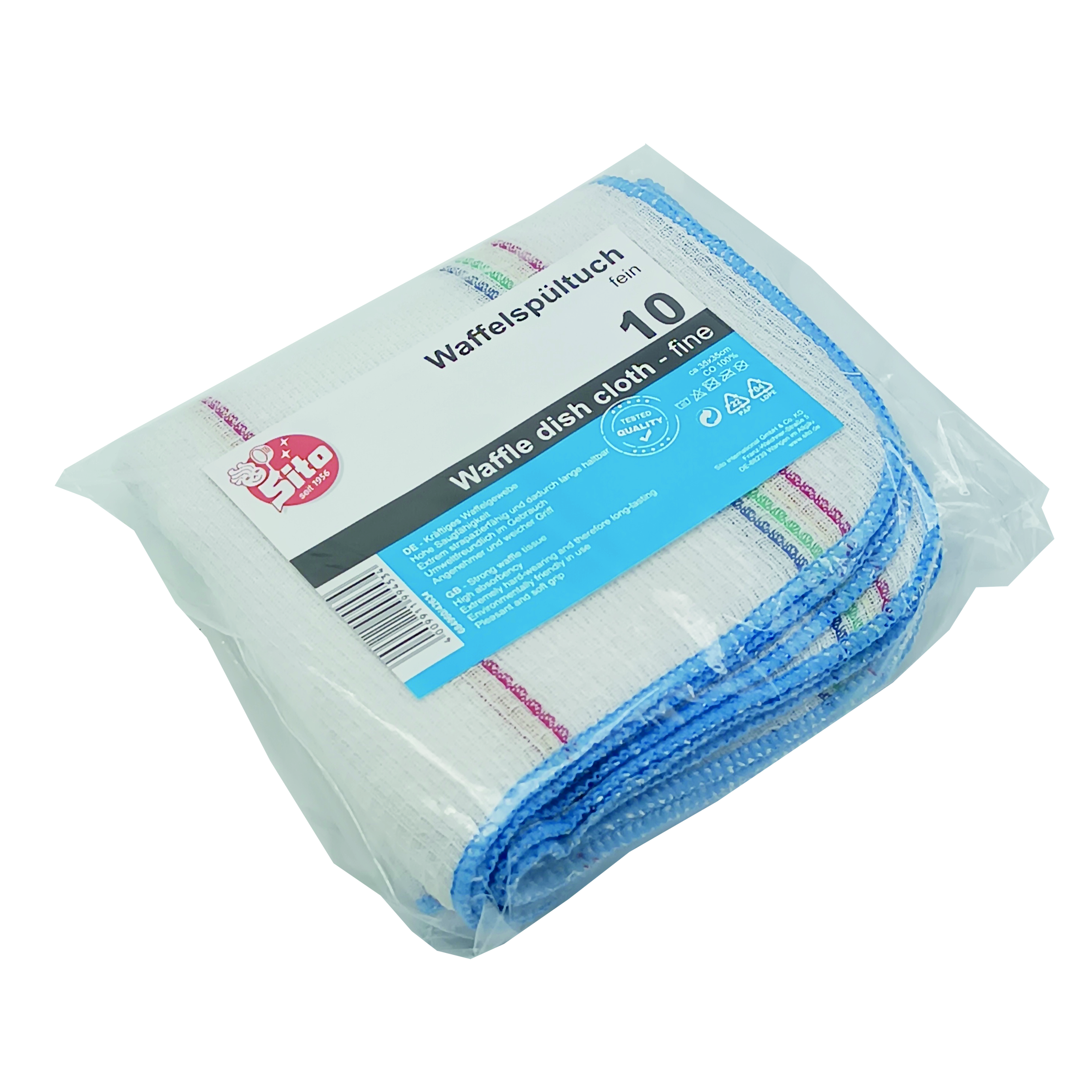 WAFFLE DISH CLOTH, STRIPED